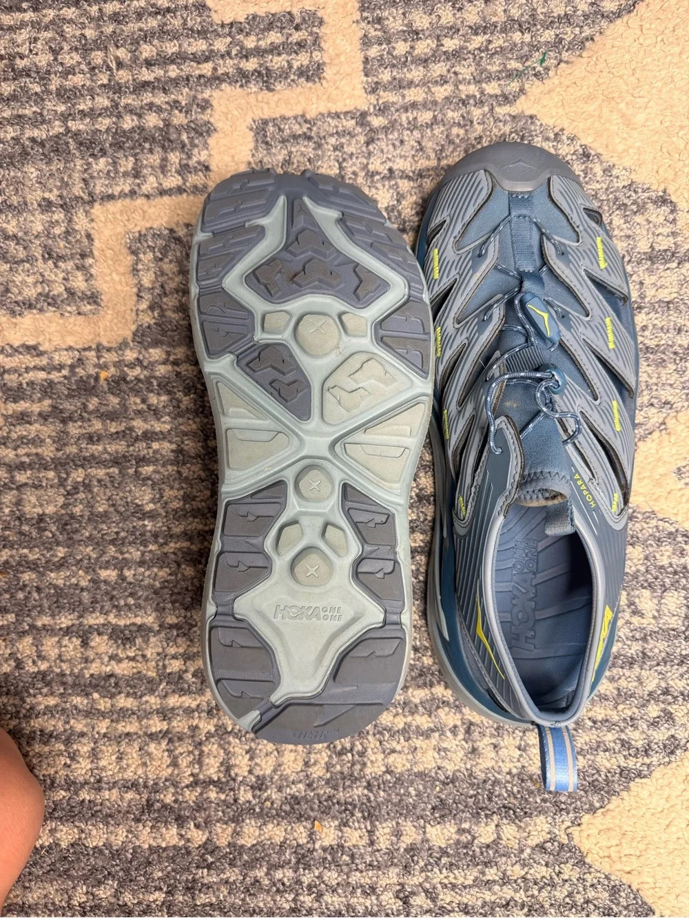 WORN ONCE HOKA Hopara Deep Blue Sandals
